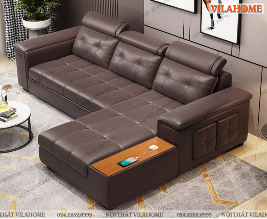 Giường sofa màu nâu