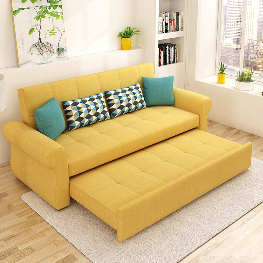 Giường sofa màu vàng