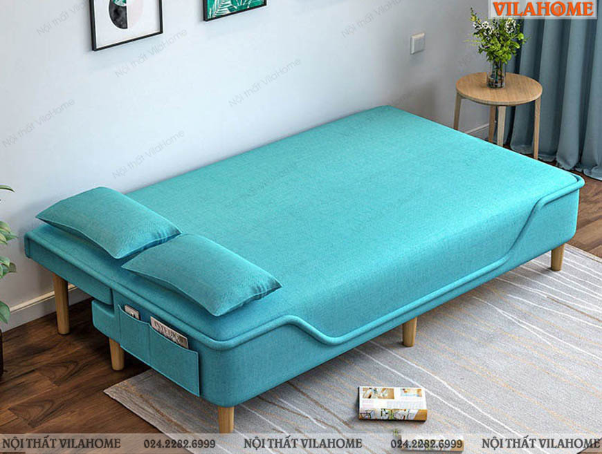 Sofa bed nhỏ màu xanh NB127