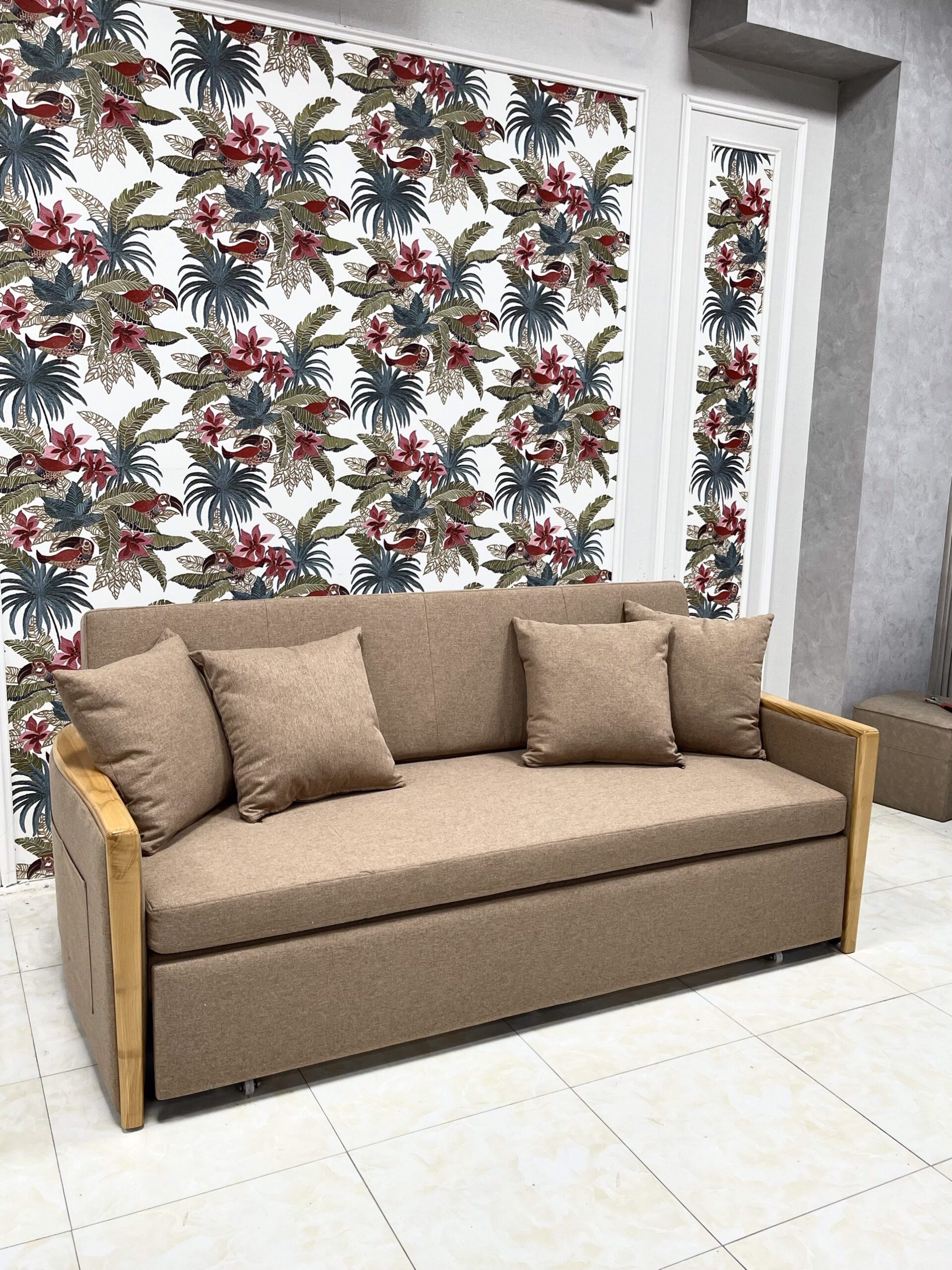 sofa giường gỗ Hoàng Mai