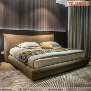 Giường ngủ đẹp cao cấp màu nâu nhạt GN15