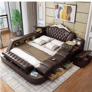 GMX005B - Giường ngủ Massage Màu Nâu Sang Trọng giường ngủ masage màu nâu GMX005B